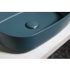 Isvea INFINITY OVAL keramické umyvadlo na desku, 55x36cm, zelená petrol 10NF65055-2P