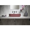 Isvea INFINITY OVAL keramické umyvadlo na desku, 55x36cm, maroon red 10NF65055-2R