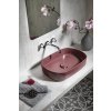 Isvea INFINITY OVAL keramické umyvadlo na desku, 55x36cm, maroon red 10NF65055-2R