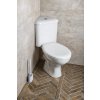Aqualine CLIFTON rohové WC kombi, dvojtlačítko 3/6l, zadní/spodní odpad, bílá FS1PK
