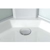 Aqualine AIGO čtvrtkruhový sprchový box 900x900x2040 mm, bílý profil, čiré sklo YB93