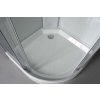 Aqualine AIGO čtvrtkruhový sprchový box 900x900x2040 mm, bílý profil, čiré sklo YB93