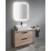 Aqualine Podpěrná konzole 440x150x20mm, lakovaná ocel, černá mat, 1 ks VG4415