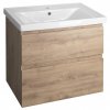 Aqualine ALTAIR umyvadlová skříňka 67x60x45cm, dub emporio AI370