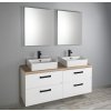 Aqualine VEGA deska pod umyvadlo 145x45cm, dub platin VG750
