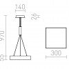 RENDL LARISA SQ 30 závěsná černá 230V LED 30W 3000K R12853