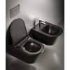 Sapho AVVA bidet závěsný 35,5x53 cm, černá mat 100324-110