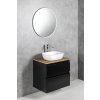Aqualine ALTAIR umyvadlová skříňka 67x60x45cm, černá mat AI670
