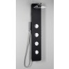 Polysan SPIRIT ROUND termostatický sprchový panel 250x1550mm, černá 71251