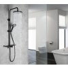 Aqualine ARONA sprchový sloup s baterií a napouštěním, černá mat SL210B