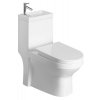 Aqualine HYGIE WC kombi s umývátkem, zadní/spodní odpad, bílá PB104W