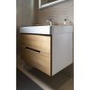 Sapho Koupelnový set MEDIENA 80, bílá mat/dub natural KSET-045