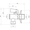 NOVASERVIS Rohový ventil s filtrem, kov pákou a převl matkou 1/2x3/8 CF3010/10M