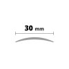 ACARA AP1 přechodová lišta samolepící, hliník + dýha lakovaná dub šedý, 30 mm, 2,7 m APD L3002-SK