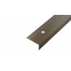 ACARA AP8 schodová lišta vrtaná, hliník elox bronz, 10 mm, 25 mm, 2,7 m