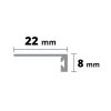 ACARA AP26/1 ukončovací lišta samolepící, hliník elox bronz, 8 mm, 2,7 m APAAE 80-B-SK