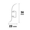 SALAG AP28 soklová lišta NGF56, PVC dub jantarový, 56 mm, 2,5 m NGF0F6