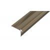 ACARA AP44/1 schodová lišta vrtaná, hliník elox bronz, 20x42 mm, 2,5 m, pro tl: 3 mm AAE TA 4220/3030-B
