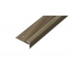ACARA AP45 schodová lišta vrtaná, hliník elox bronz, 12x28 mm, 2,7 m, 5 mm AAE TA 5028-B
