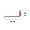 ACARA AP49 ukončovací lišta samolepící, hliník elox titan, 10 mm, 2,7 m AADVAE 1800-T-SK