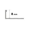 ACARA SP2 ukončovací lišta L, STANDARD, hliník elox titan, 8 mm, 2,5 m 43301A-T