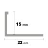ACARA SP3 ukončovací lišta L, PREMIUM, hliník, 15 mm, 2,5 m AAAP 150