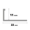 ACARA SP3 ukončovací lišta L, PREMIUM, hliník elox titan, 11 mm, 2,5 m AAAE 110-T