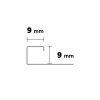ACARA SP7 ukončovací lišta Q, pravidelná, nerez V2A, 9 mm, 2,5 m AAEC 90-PR