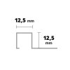 ACARA SP8 ukončovací lišta Q, čtvercová, pravidelná, hliník, 12,5 mm, 2,5 m AACA 125