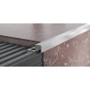 ACARA SP8 ukončovací lišta Q, čtvercová, pravidelná, hliník elox stříbro, 8 mm, 2,5 m AACE 80