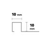 ACARA SP8 ukončovací lišta Q, čtvercová, pravidelná, hliník lakovaný bílá, 10 mm, 2,5 m AACC 10030