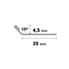 ACARA DS2 ukončovací lišta, pro designové stěrky, nerez V2A, 4,5 mm, 2,5 m AAVSE 45