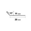 ACARA DS2 ukončovací lišta, pro designové stěrky, nerez V2A, 11 mm, 2,5 m AAVSE 110