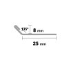 ACARA DS2 ukončovací lišta, pro designové stěrky, nerez V2A, 8 mm, 2,5 m AAVSE 80