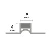 ACARA DL6 dilatační lišta široká základna, PVC bahama, 6 mm, 2,5 m AAPD 632