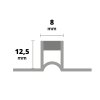 ACARA DL6 dilatační lišta široká základna, PVC bahama, 12,5 mm, 2,5 m AAPD 1232