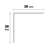 ACARA W5 lišta k ochraně rohu, PVC bílá, 30x30 mm, 2,9 m AAOR 303030