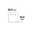 ACARA EX1/SP7 EXCELLENT ukončovací lišta Q, pravidelná, nerez V2A RAL9005 černá matná, 12,5 mm, 2,5 m AAECC 125-PR-RAL9005