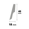 ACARA AP34 soklová lišta TYP 13, MDF + fólie Cement grey, 40 mm, 18 mm, 2,7 m AAK B001/13
