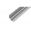 ACARA AP43/5 schodová lišta vnitřní vrtaná, hliník elox stříbro, v/25 mm, 2,7 m, 5,5 mm