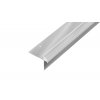 ACARA AP43/3 schodová lišta vrtaná, hliník elox stříbro, 30x40 mm, 2,7 m, 5,5 mm