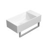 GSI KUBE X keramické umývátko 50x25cm, broušená spodní hrana, bez otvoru, pravé/levé, bílá ExtraGlaze 94869011