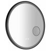 Sapho TARAN kulaté zrcadlo s LED osvětlením ø 70cm, kosm.zrcátko, senzor, fólie anti-fog, 3000-6500°K, černá mat- II.Jakost