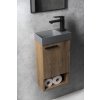 Sapho PICCOLINO betonové umývátko 30,8x17cm, baterie vpravo, šedá PK30517