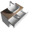 Aqualine ALTAIR skříňka s deskou 87,5 cm, bílá/dub emporio AI290-02