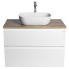 Aqualine ALTAIR skříňka s deskou 87,5 cm, bílá/dub emporio AI290-02