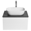 Aqualine ALTAIR skříňka s deskou 62,5 cm, bílá/antracit břidlice AI267-03