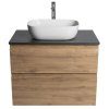 Aqualine ALTAIR skříňka s deskou 78,5 cm, dub emporio/antracit břidlice AI380-02