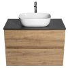 Aqualine ALTAIR skříňka s deskou 87,5 cm, dub emporio/antracit břidlice AI390-02