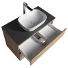 Aqualine ALTAIR skříňka s deskou 87,5 cm, dub emporio/antracit břidlice AI390-02